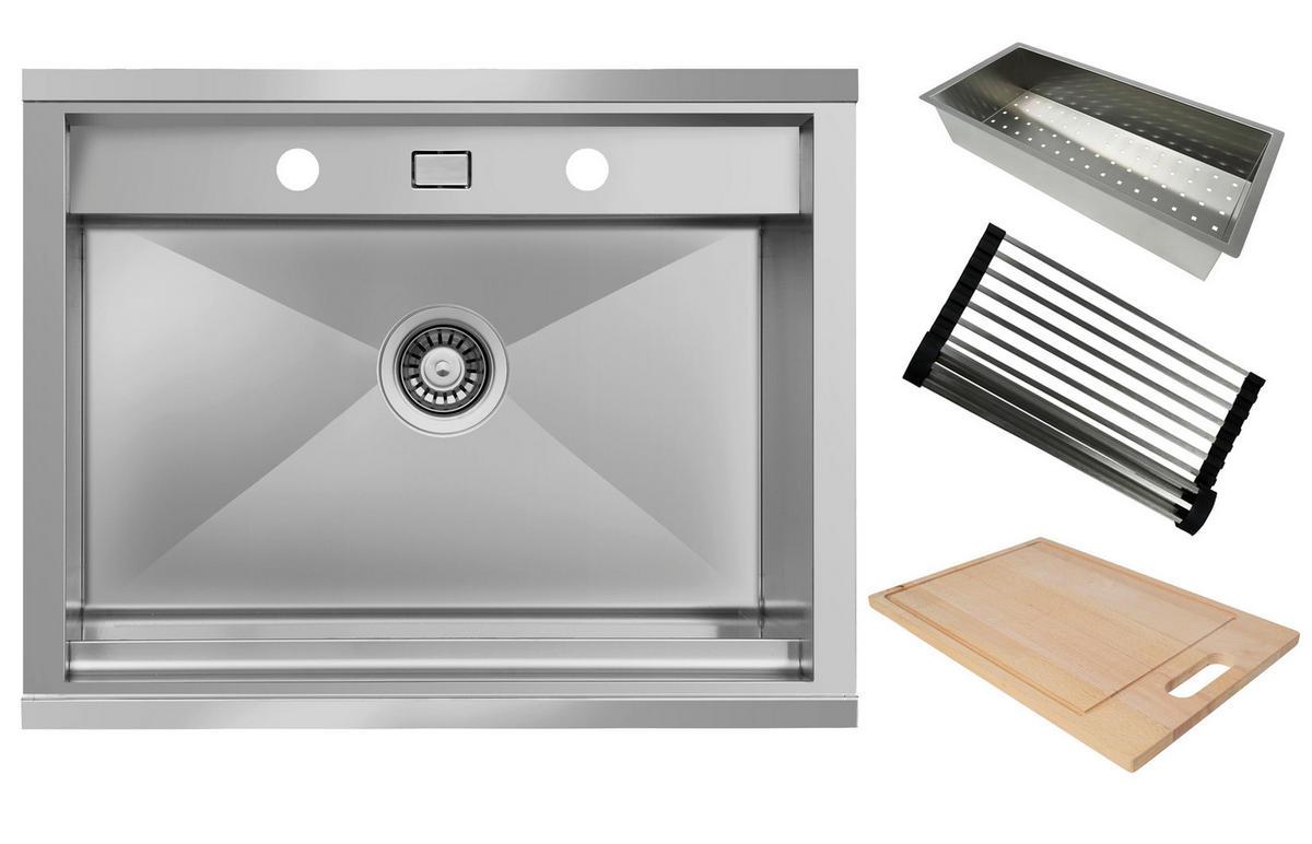 DISKHO 17501000620500100-80  - stålfärgad, Basics, metall (62/24,5/50cm) - Respekta