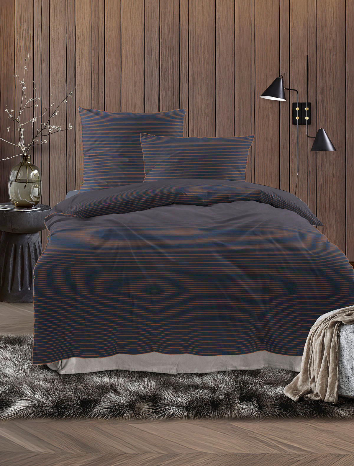 BETTWÄSCHE Makosatin 135/200 cm  - Blau, KONVENTIONELL, Textil (135/200cm) - Irisette