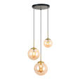 HÄNGELEUCHTE 46/40/120 cm  - Goldfarben/Bernsteinfarben, Trend, Glas/Metall (46/40/120cm) - Novel