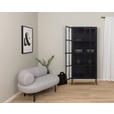 VITRINE in Schwarz  - Schwarz, Design, Glas/Metall (80/180/35cm) - Xora