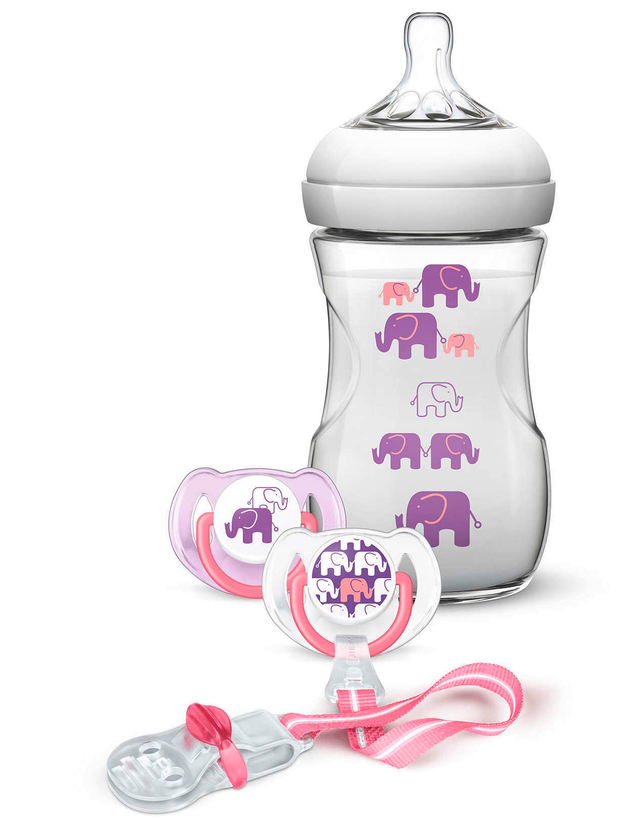 SET FLAŠICA     - prozirna/ružičasta, Osnovno, plastika (7,10/14,20/16,60cm) - Philips