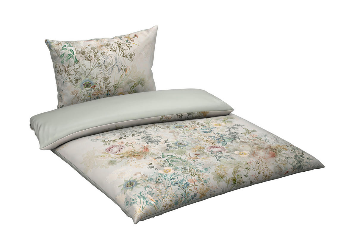 WENDEBETTWÄSCHE The Retreat Satin 140/200 cm  - Grau, Basics, Textil (140/200cm) - Novel