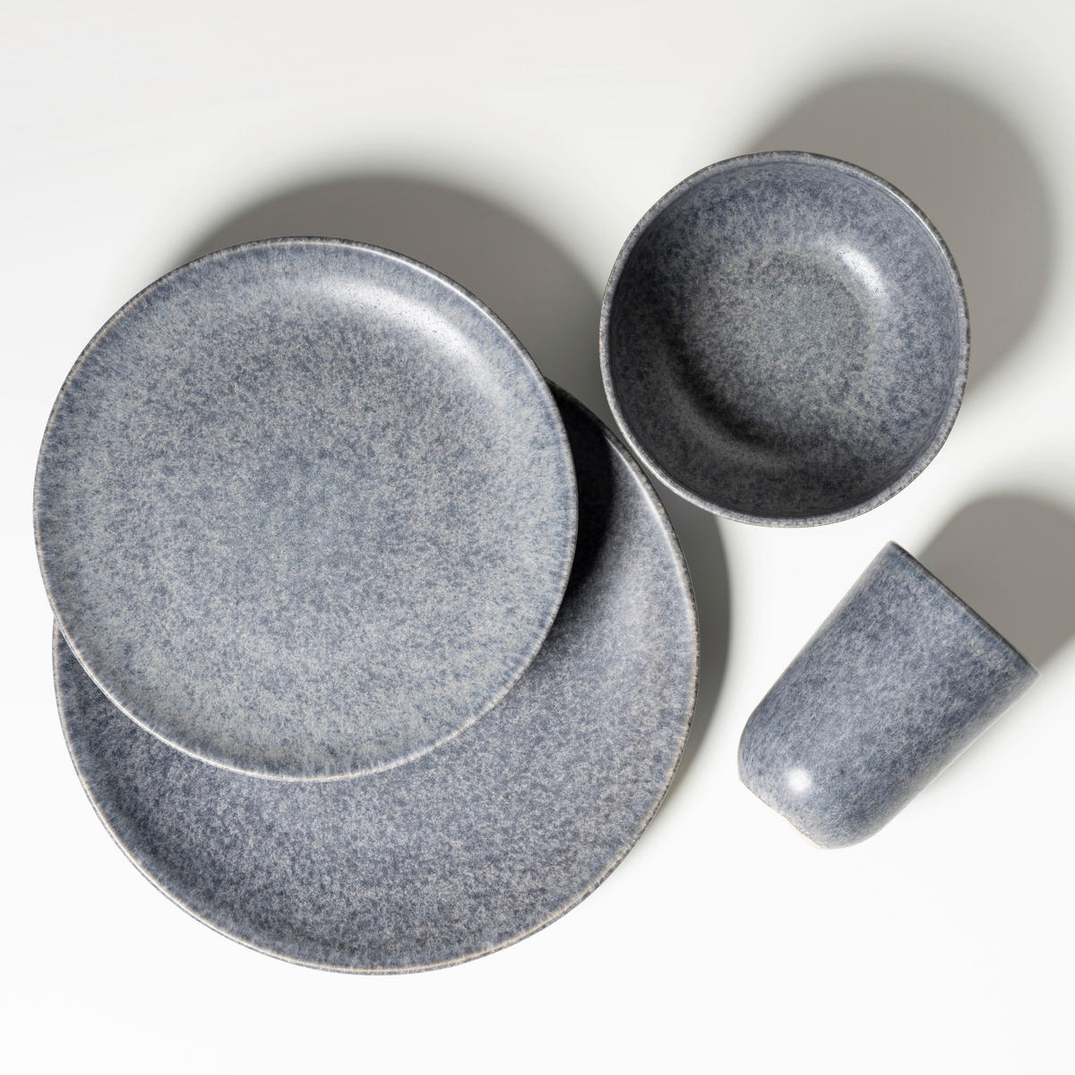 KOMBISERVICE MOOS´N´STEIN 16-teilig  - Grau, Basics, Keramik - Gipfelstück