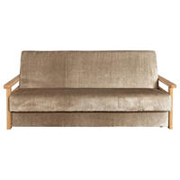 SCHLAFSOFA in Cord Hellbraun  - Hellbraun/Naturfarben, Design, Holz/Textil (220/90/90cm) - P & B