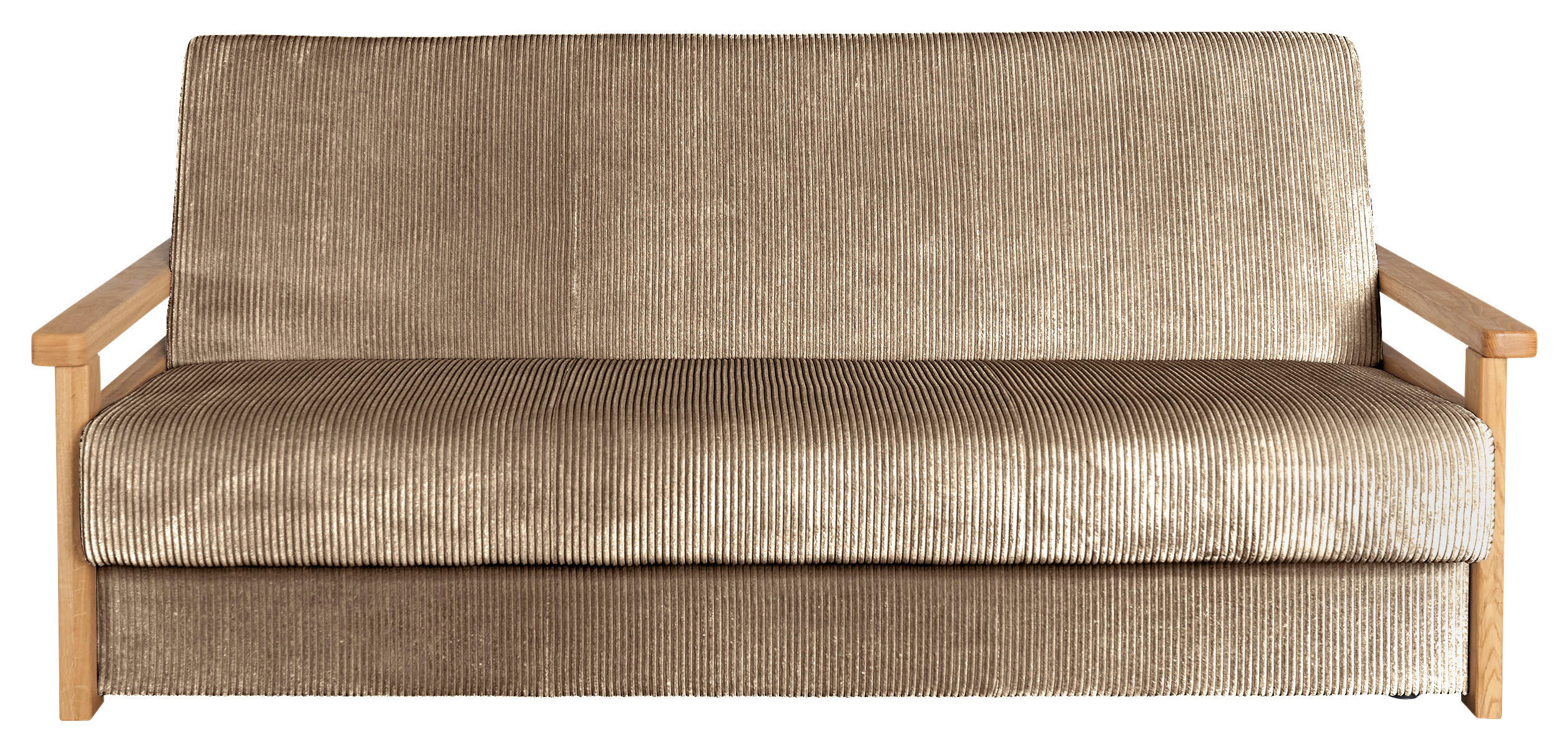 P & B ROZKLÁDACÍ POHOVKA, textil, světle hnědá