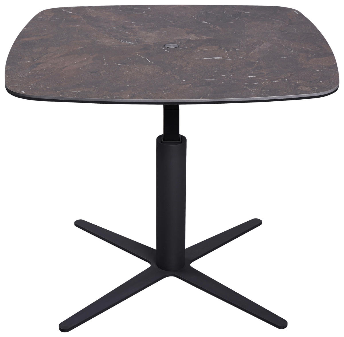 COUCHTISCH ESG 80/80/47-67 cm quadratisch Anthrazit, Dunkelbraun  - Anthrazit/Dunkelbraun, Design, Glas/Keramik (80/80/47-67cm) - Novel
