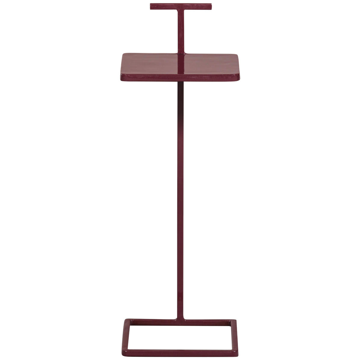 BEISTELLTISCH in Metall 22/22/64 cm  - Aubergine, Design, Metall (22/22/64cm) - Livetastic
