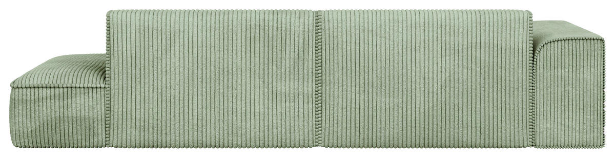 ECKSOFA Cord Mintgrün  - Schwarz/Mintgrün, Konventionell, Holzwerkstoff/Kunststoff (294/165cm) - Livetastic