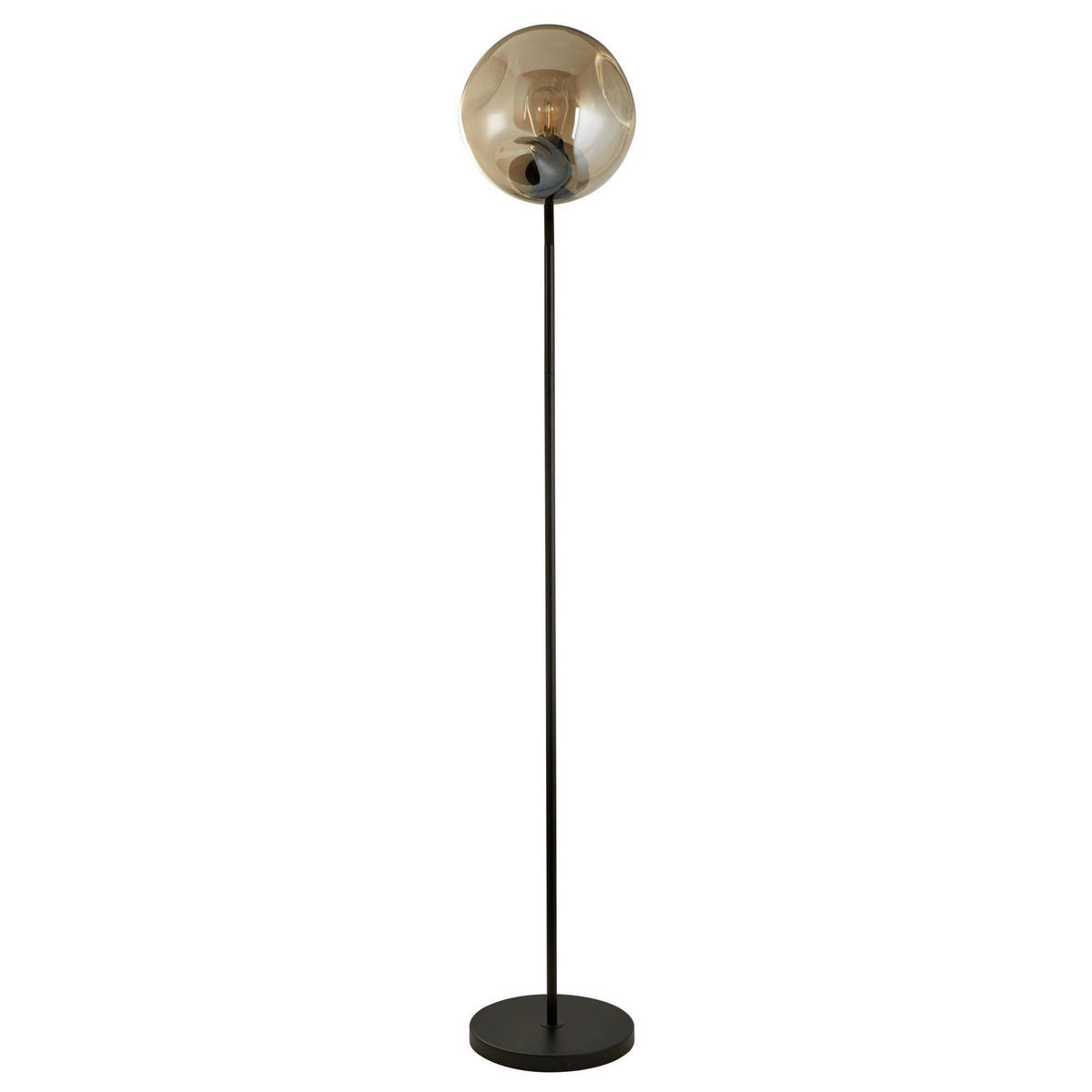 STOJEČA SVETILKA  Punch   25/30/137 cm          - barve šampanjca/črna, Design, kovina/steklo (25/30/137cm)