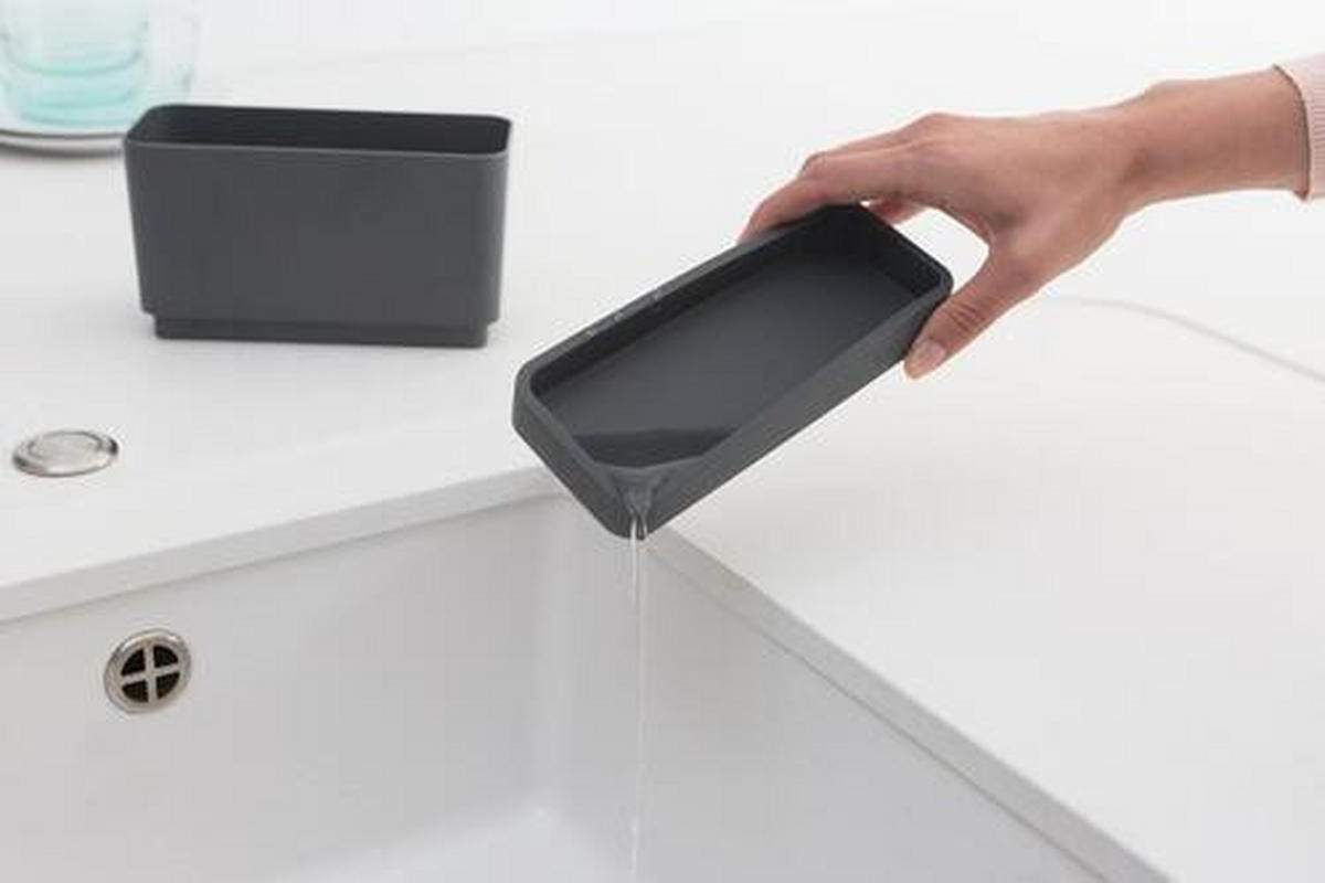 ORGANIZÉR NA MYCÍ PROSTŘEDKY tmavě šedá - tmavě šedá, Design, plast (8,5/19/11,5cm) - Brabantia