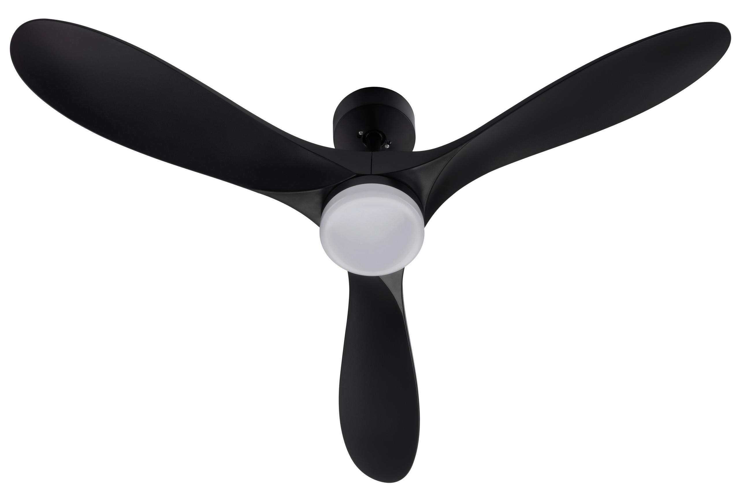 DECKENVENTILATOR - Schwarz, Basics, Kunststoff/Metall (132/3,5cm) - Mican