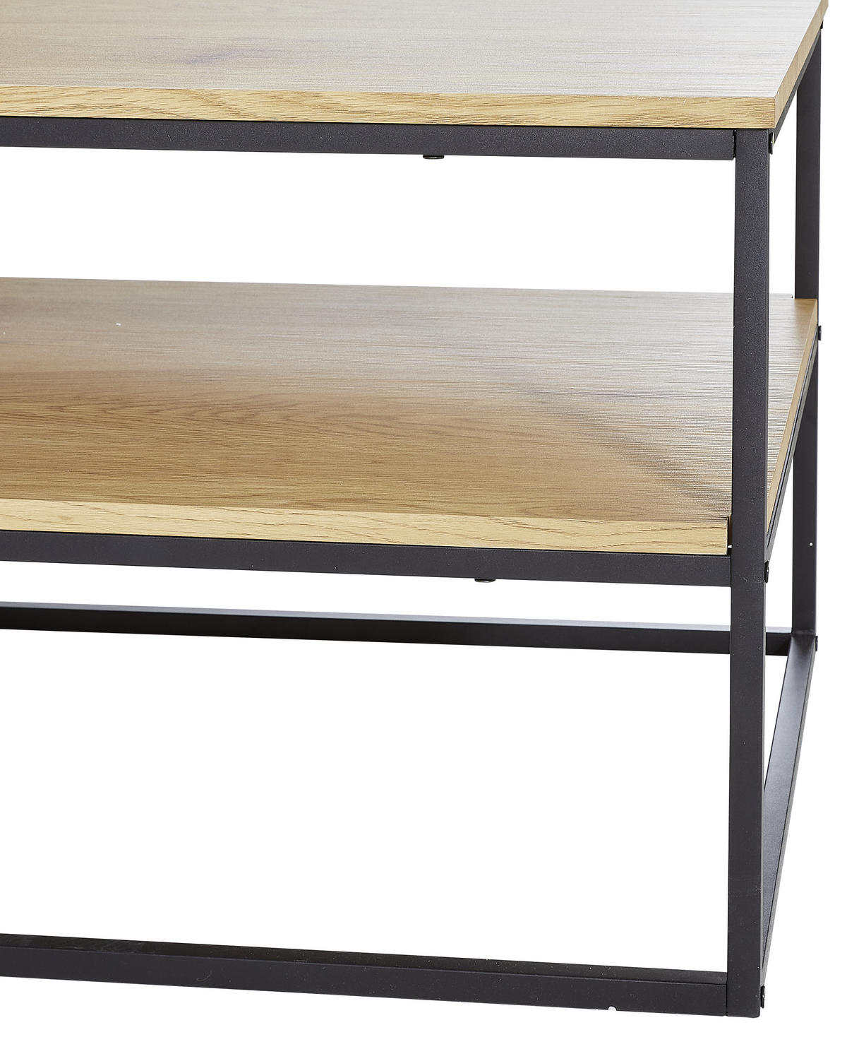 Couchtisch Sun in Metall, Holzwerkstoff 110/60/45 cm  - Eichefarben/Schwarz, Modern, Holzwerkstoff/Metall (110/60/45cm) - MID.YOU