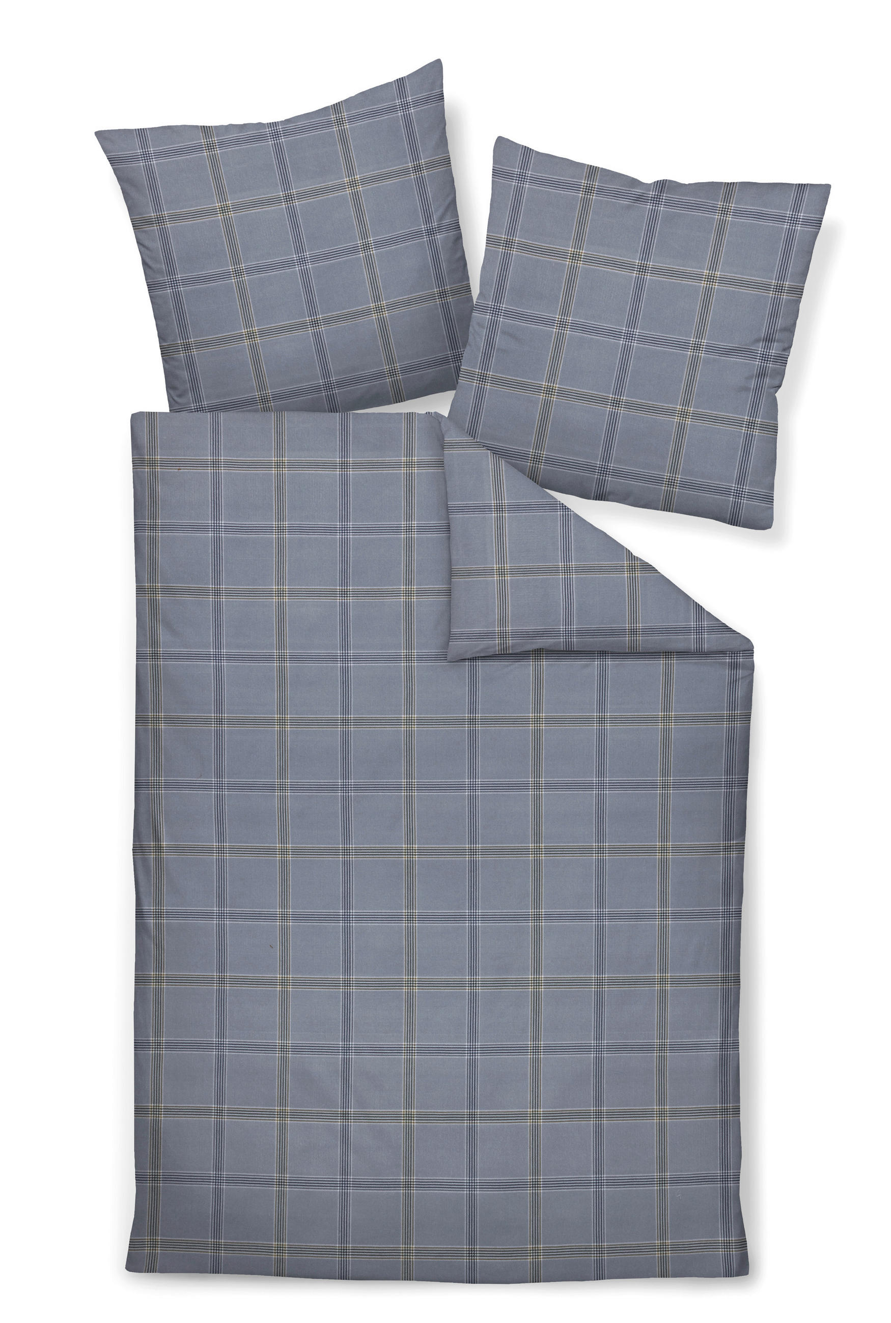 BETTWÄSCHE Biber 200/200 cm  - Silberfarben, Basics, Textil (200/200cm) - Janine