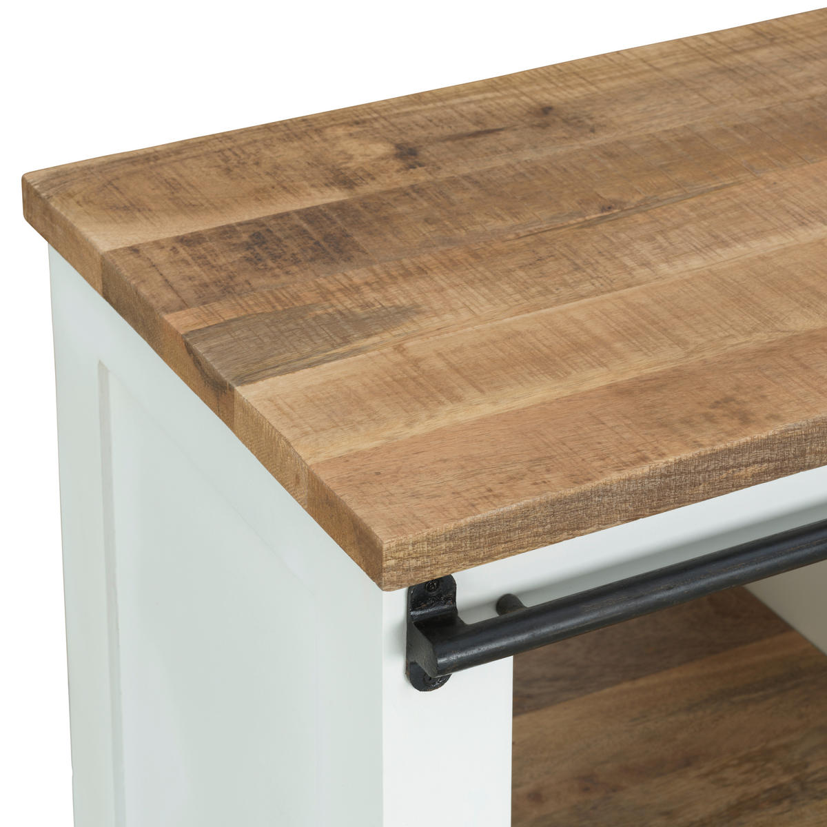 KOMODA   100/85/45 cm   prirodne boje, crna, bijela  - bijela/prirodne boje, Lifestyle, drvni materijal/drvo (100/85/45cm) - MID.YOU