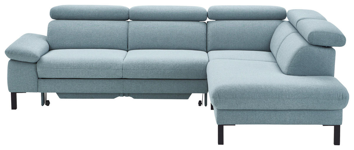 SJEDEĆA GARNITURA drvo, tekstil, drvni materijal  tirkizna, plavkastosiva   - tirkizna/plavkastosiva, Moderno, drvni materijal/drvo (272/217cm) - Pure Home Comfort