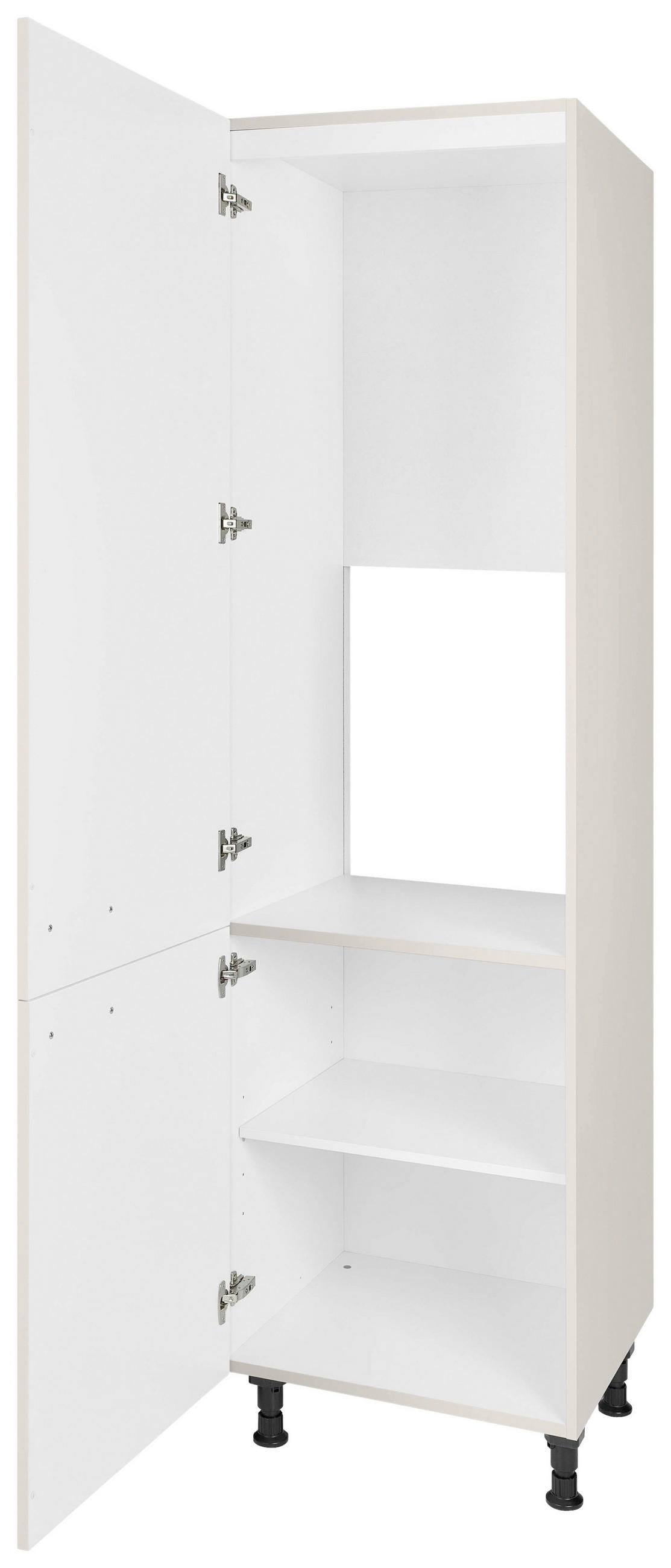 GERÄTEUMBAUSCHRANK 60/216,6/58 cm  in Hellgrau  - Edelstahlfarben/Hellgrau, MODERN, Holzwerkstoff/Metall (60/216,6/58cm) - Nobilia