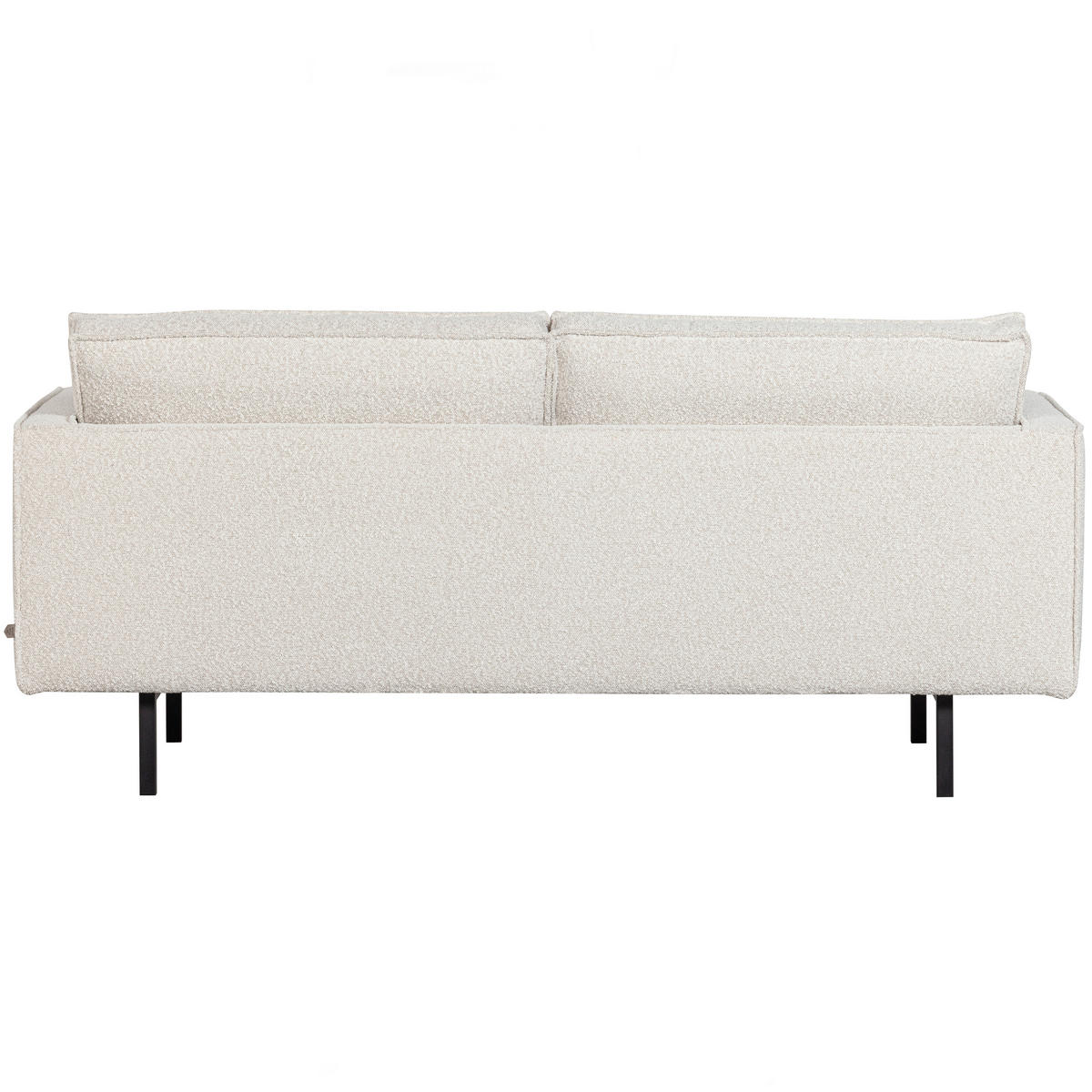 2,5-SITZER Rodeo in Bouclé Naturfarben  - Schwarz/Naturfarben, Design, Textil/Metall (190/85/86cm) - Livetastic