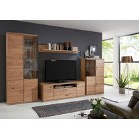 WOHNWAND  in Alteiche  364,1/211,6/55,5 cm  - Alteiche/Grau, MODERN, Glas/Holz (364,1/211,6/55,5cm) - Linea Natura