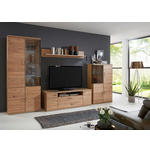 WOHNWAND  in Alteiche  364,1/211,6/55,5 cm  - Alteiche/Grau, MODERN, Glas/Holz (364,1/211,6/55,5cm) - Linea Natura