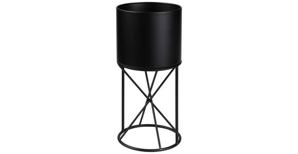 BLUMENTOPF 23/50 cm  - Schwarz, Design, Metall (23/50cm) - Ambia Home