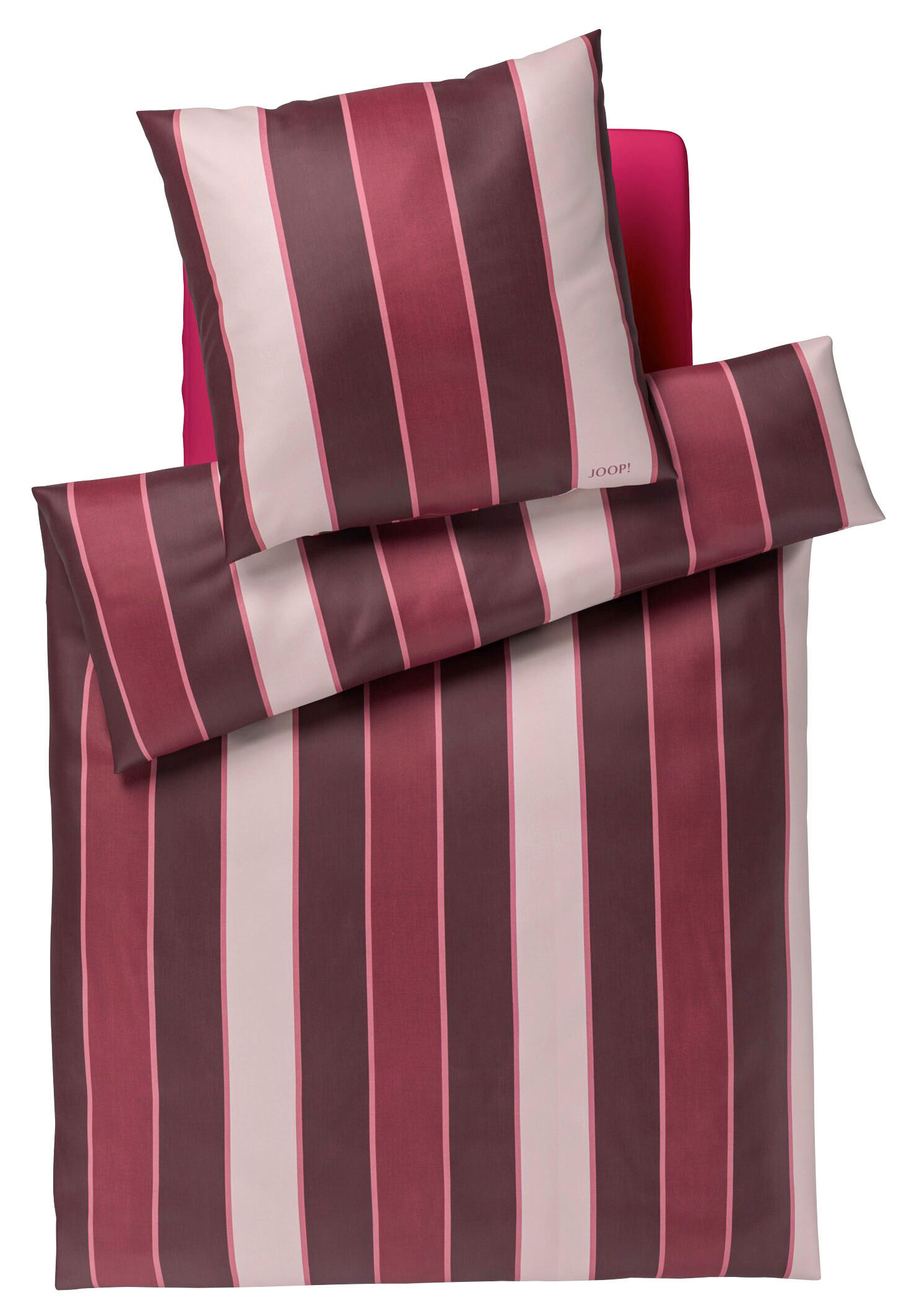 BETTWÄSCHE Makosatin 135/200 cm  - Rot, Basics, Textil (135/200cm) - Joop!