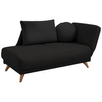 RÉCAMIERE in Flachgewebe Schwarz  - Schwarz, Design, Holz/Textil (205/87/94cm) - Bali