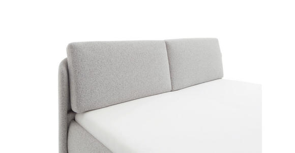 POLSTERBETT 180/200 cm  in Hellgrau  - Hellgrau/Schwarz, Design, Textil/Metall (180/200cm) - Esposa