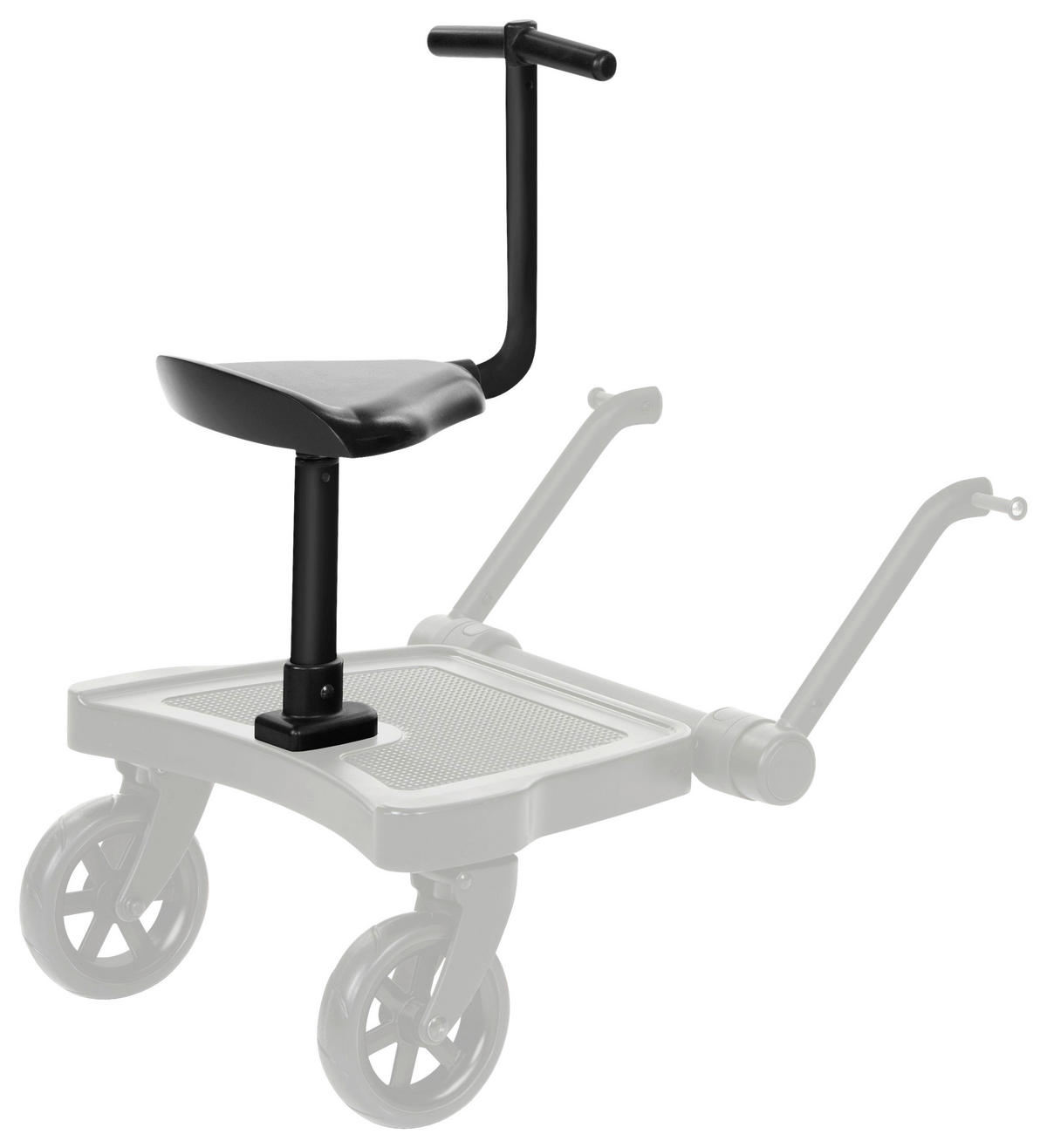 PŘÍDAVNÉ SEDÁTKO ZA KOČÁREK - černá, Basics, plast (9,5/21/44,5cm) - ABC Design