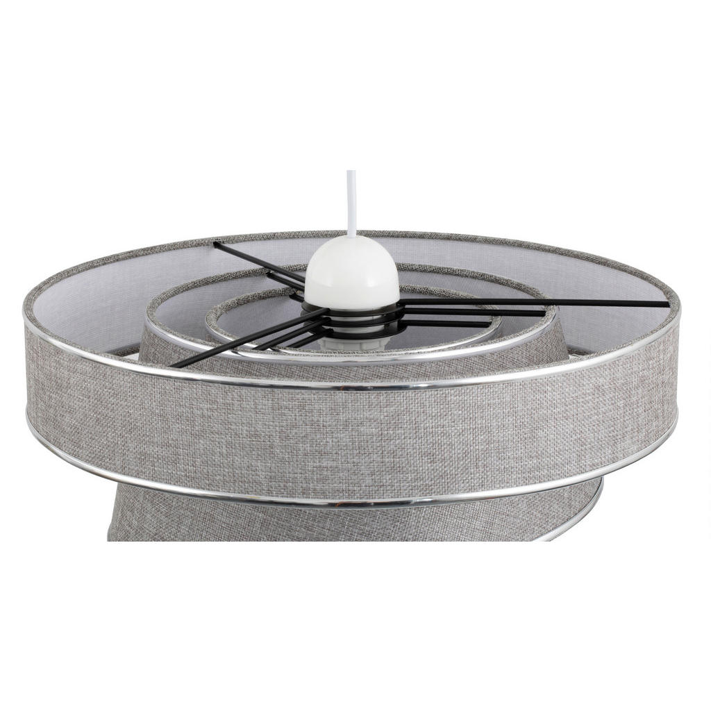 Thumbnail - Novel Hängeleuchte, Grau, Metall, Kunststoff, Textil, Struktur,Struktur, rund,rund, 125 cm, RoHS, ISO 9001, Bsci, CE, hö...