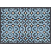 FUßMATTE 60/85 cm Parterre Blue  - Blau, ROMANTIK / LANDHAUS, Kunststoff/Textil (60/85cm) - wash+dry