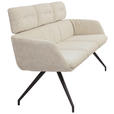 SITZBANK 185/91/70 cm  in Schwarz, Beige  - Beige/Schwarz, Design, Textil/Metall (185/91/70cm) - Dieter Knoll