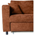 ECKSOFA Rostfarben Flachgewebe - Rostfarben/Schwarz, KONVENTIONELL, Textil/Metall (252/162cm) - Carryhome