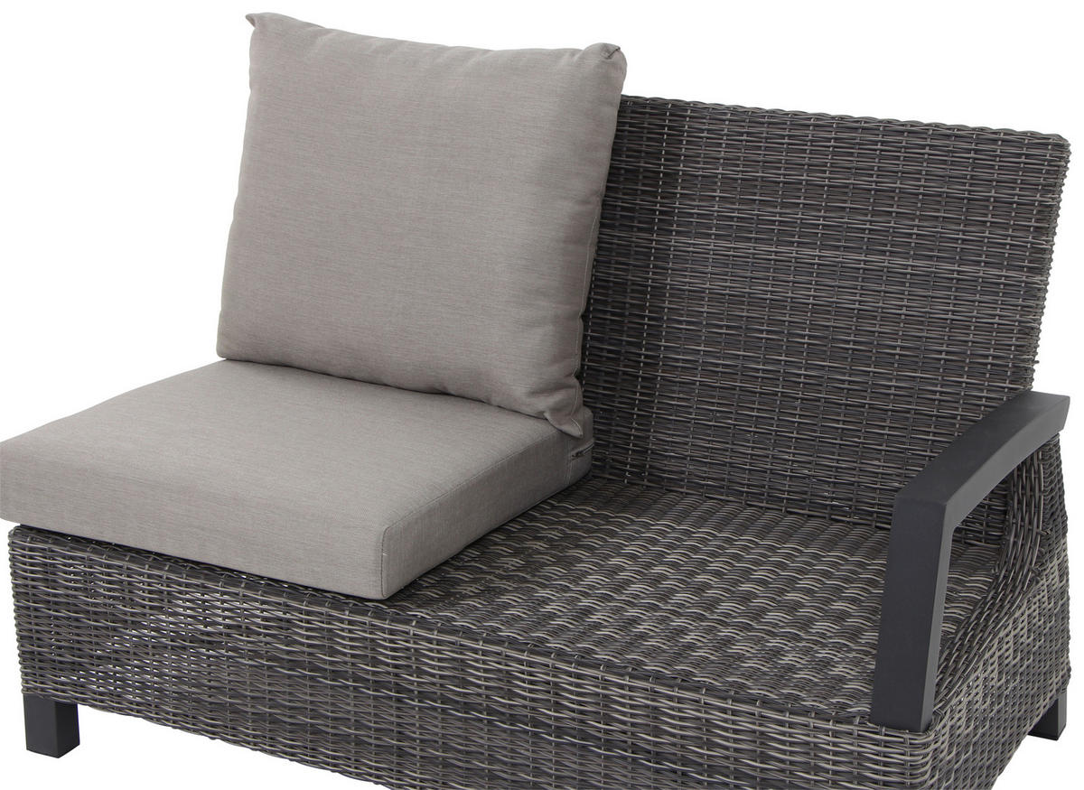LOUNGEGARNITUR 3-teilig   219/88/219 cm Aluminium  - Grau, Basics, Keramik/Kunststoff (219/88/219cm) - Siena Garden