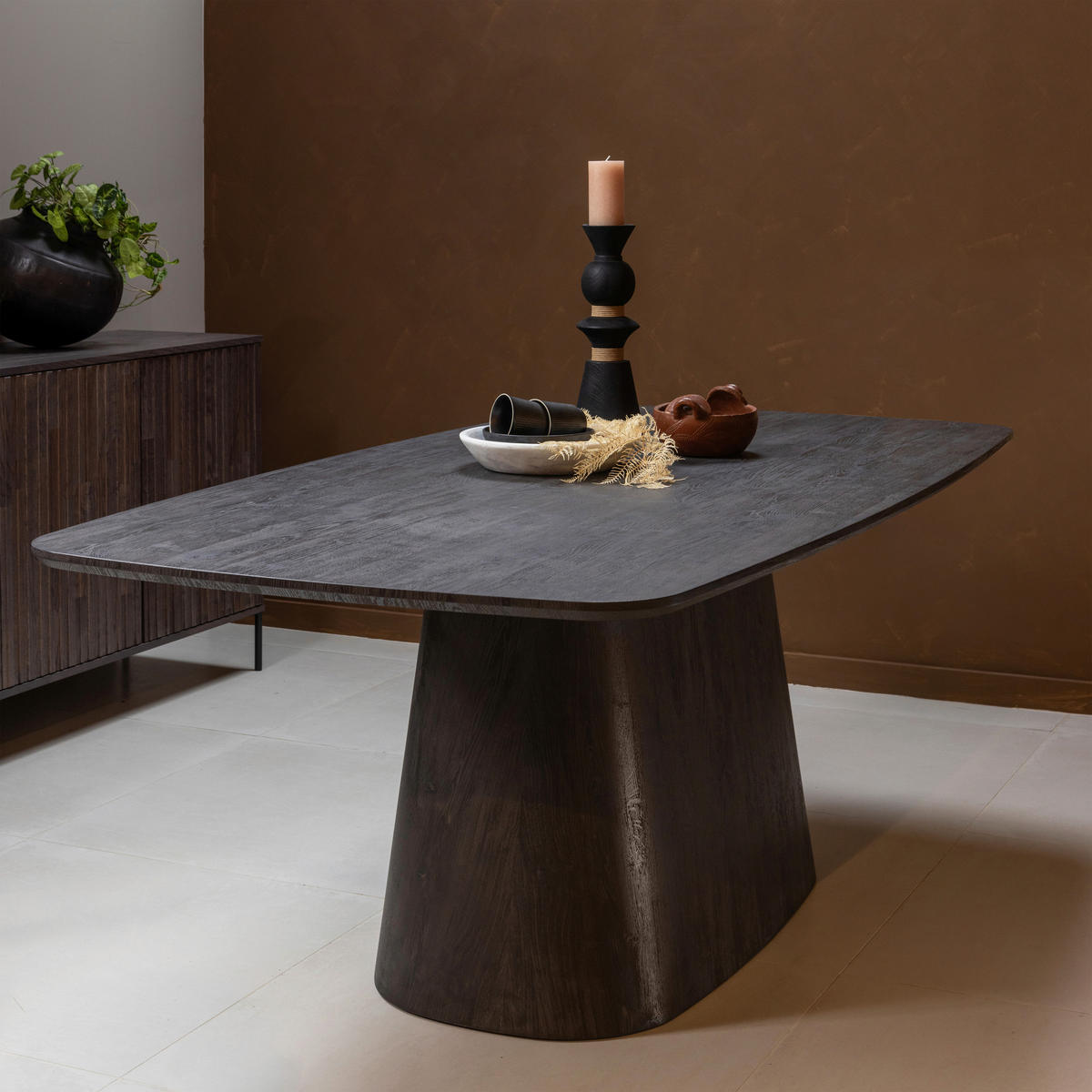 ESSTISCH rechteckig Dunkelbraun  - Dunkelbraun, Design, Holzwerkstoff (200/105/76cm) - Livetastic
