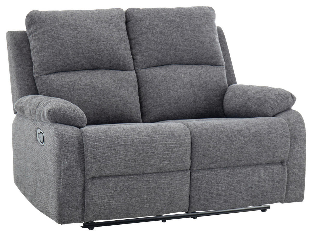 SITZGARNITUR VERONA Leinenoptik Dunkelgrau  - Dunkelgrau/Schwarz, Design, Kunststoff/Textil (84,5/133,5/100,5/92cm) - Livetastic