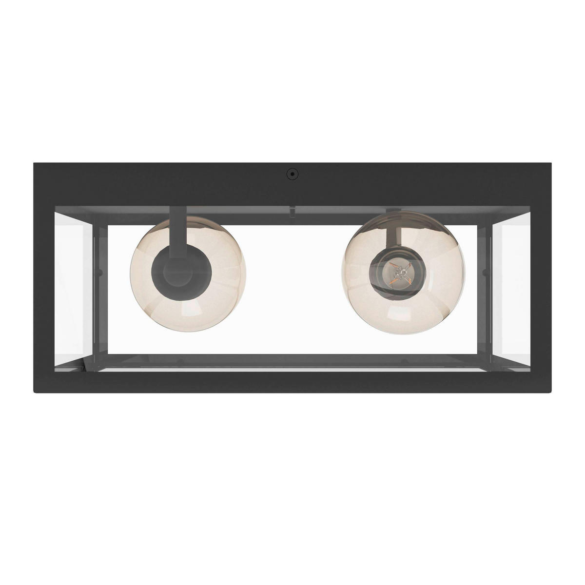 DECKENLEUCHTE    36/36/16 cm  - Klar/Schwarz, Design, Glas/Metall (36/36/16cm) - Eglo