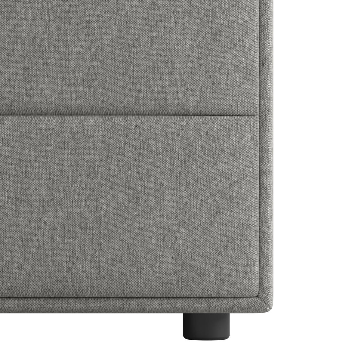 BOXSPRINGBETT 140/200 cm  in Silberfarben  - couleur argentée, Modern, textile/métal (140/200cm) - MID.YOU
