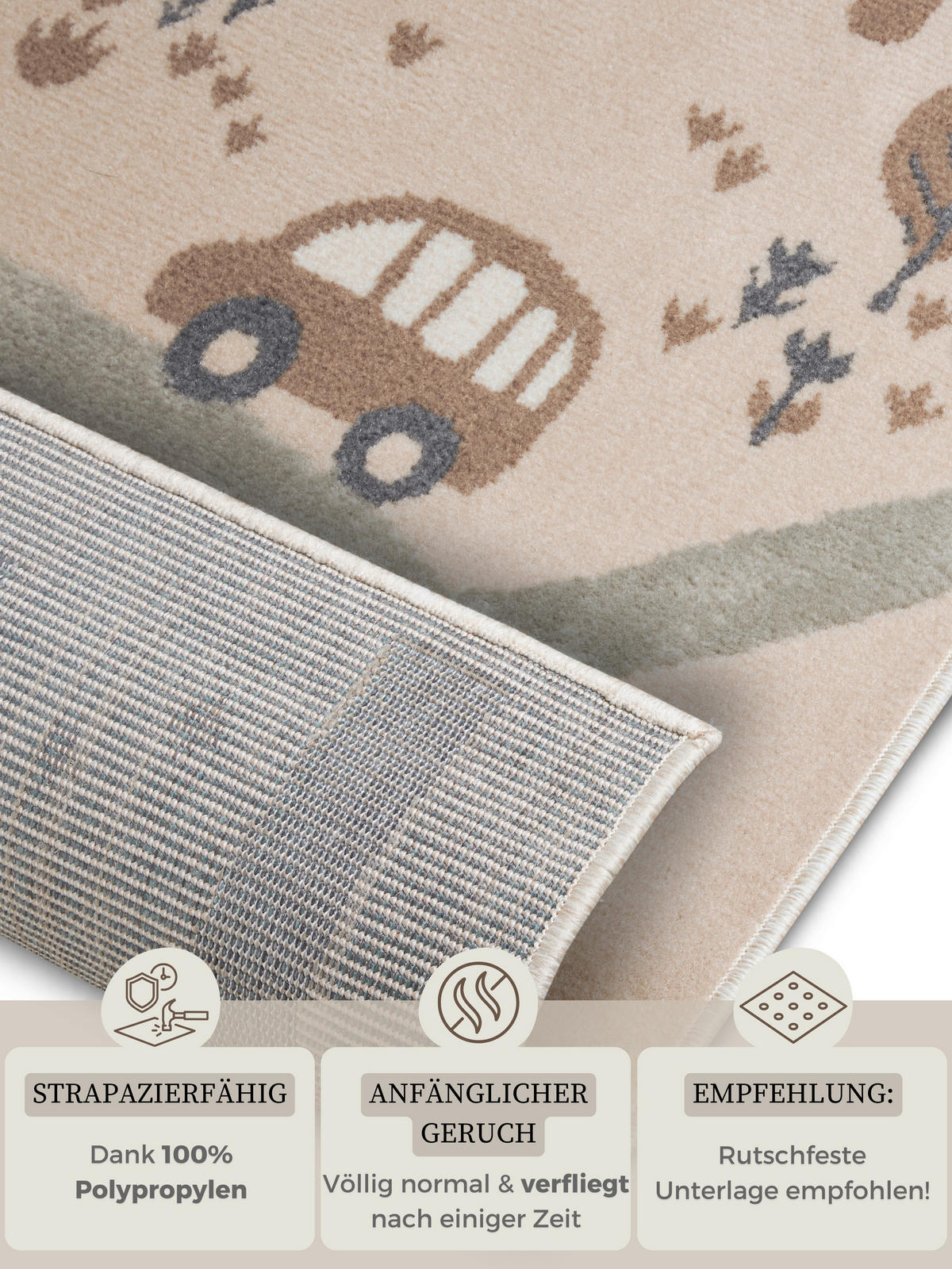 KINDERTEPPICH 160/235 cm Adventures  - Beige/Multicolor, Design, Kunststoff/Textil (160/235cm)