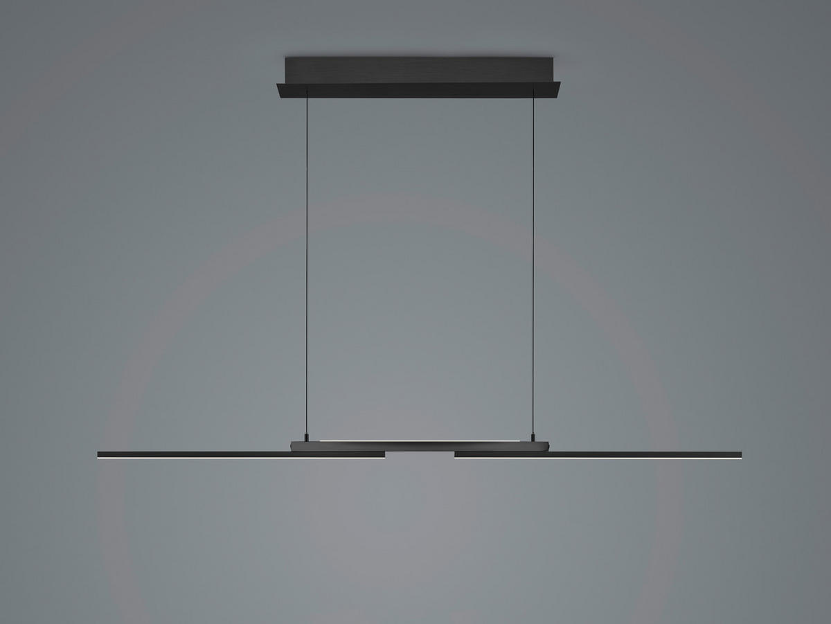 LED-HÄNGELEUCHTE 130/20/150 cm  - Anthrazit, Design, Metall (130/20/150cm) - Hell