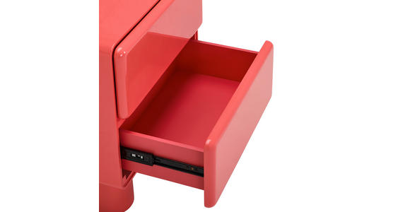NACHTSCHRANK 56,5/56,5/42,5 cm  - Hellrot, Design, Holzwerkstoff (56,5/56,5/42,5cm) - Novel