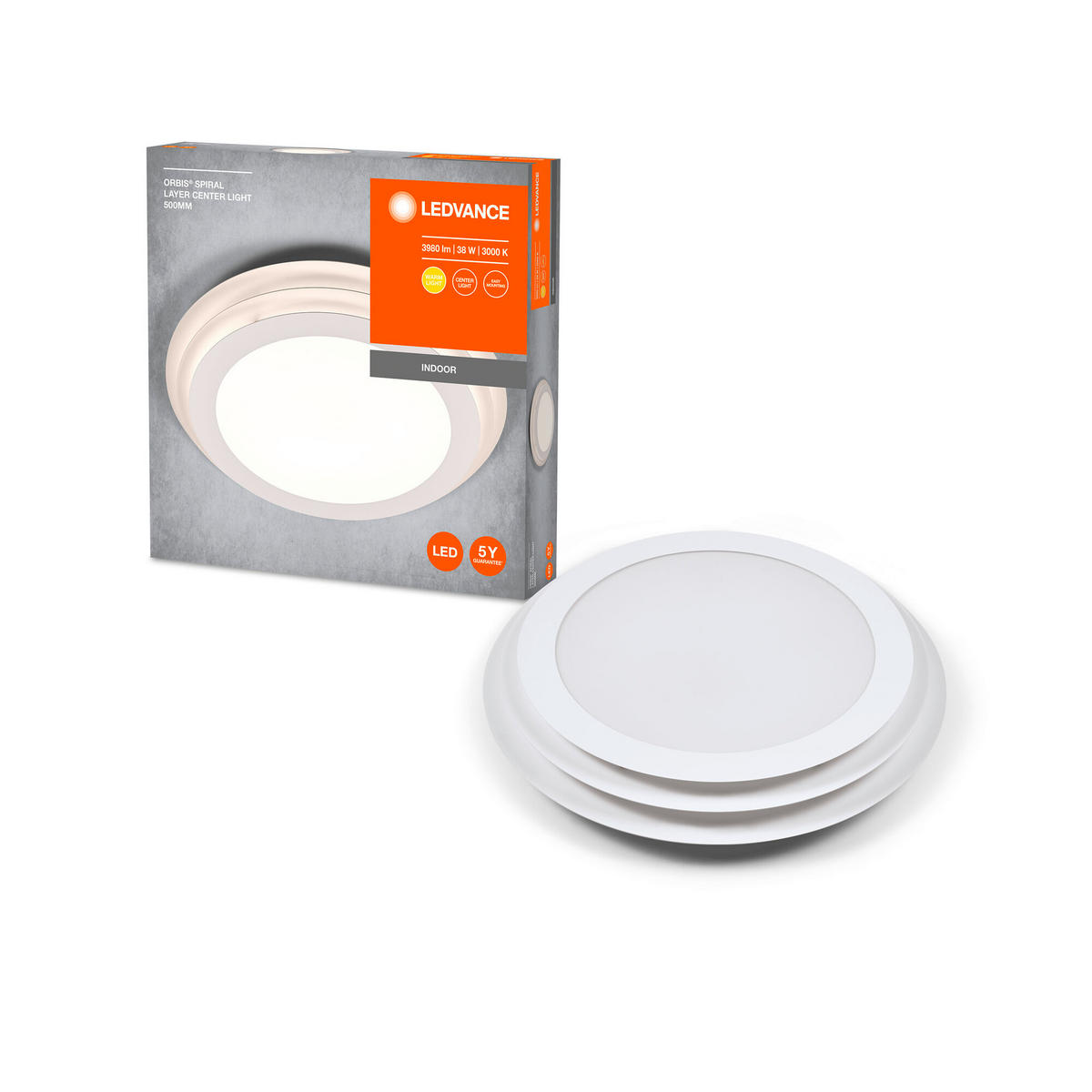 LED-DECKENLEUCHTE 50/7 cm   - Weiß, Basics, Metall (50/7cm) - Ledvance
