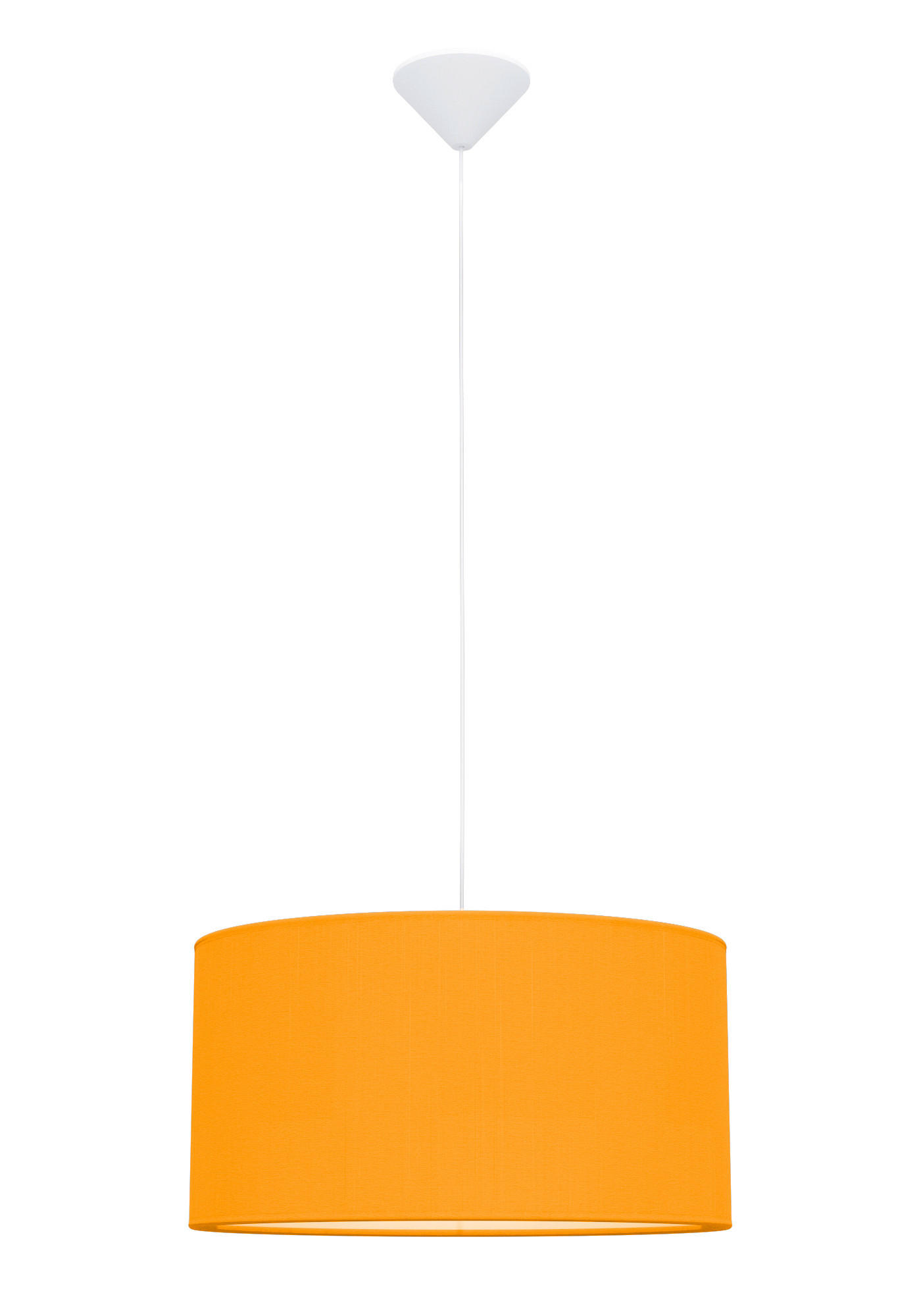 FÜGGŐLÁMPA 40/91 cm  - sárga, Basics, műanyag/textil (40/91cm)