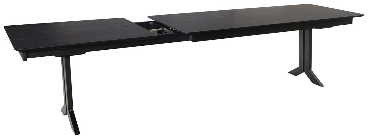 ESSTISCH in Metall, Kunststoff 200-300/100/76 cm  - Schwarz, Konventionell, Kunststoff/Metall (200-300/100/76cm) - Moderano