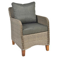 GARTENSESSEL-SET Metall, Kunststoff Naturfarben, Beige  - Beige/Naturfarben, MODERN, Holz/Kunststoff (59/83/77cm) - Gardenson