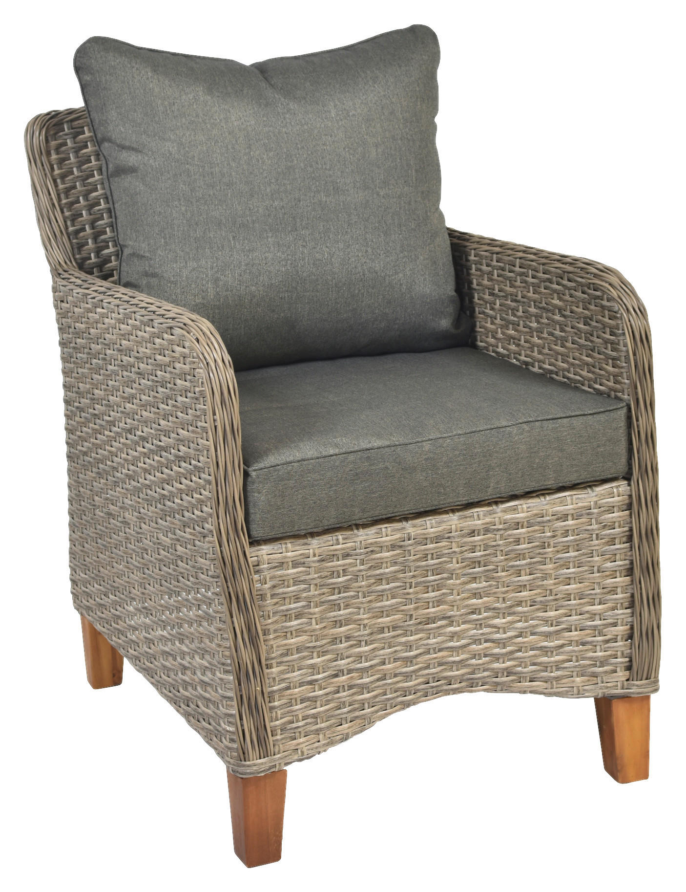 Gardenson Gartensessel-Set Natur, Beige 59x83x77 cm