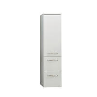 MIDISCHRANK 30/123/33 cm  - Chromfarben/Weiß, KONVENTIONELL, Holzwerkstoff/Metall (30/123/33cm) - Xora