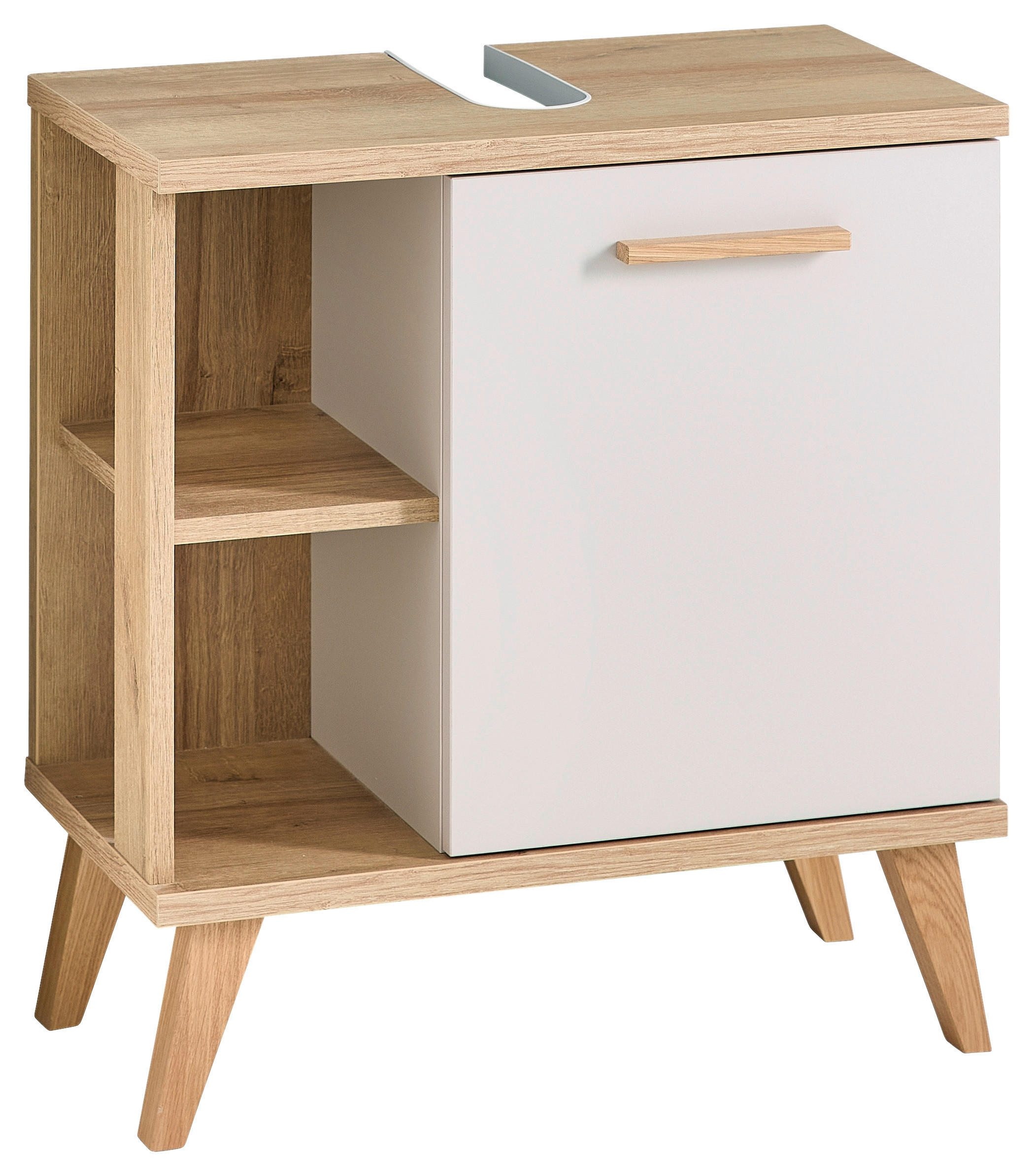 WASCHBECKENUNTERSCHRANK 60,5/65/33 cm  - Kaschmir/Eichefarben, Design, Holzwerkstoff (60,5/65/33cm) - Xora
