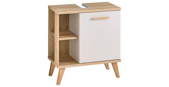 WASCHBECKENUNTERSCHRANK 60,5/65/33 cm  - Kaschmir/Eichefarben, Design, Holzwerkstoff (60,5/65/33cm) - Xora