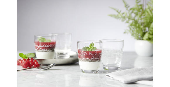 DESSERTGLAS 14,6/14,6/9,5 cm - Transparent/Weiß, Basics, Glas (14,6/14,6/9,5cm) - Novel