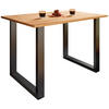 ESSTISCH rechteckig Schwarz, Honigeiche  - Honigeiche/Schwarz, Basics, Holzwerkstoff/Metall (140/80/76cm) - MID.YOU
